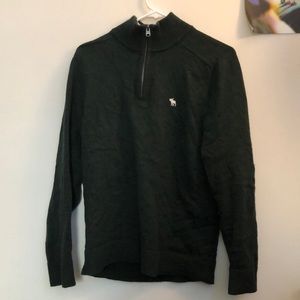 Green Zip-Up A&F Sweater